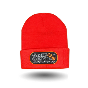 Knit Embroidered Patch Beanie